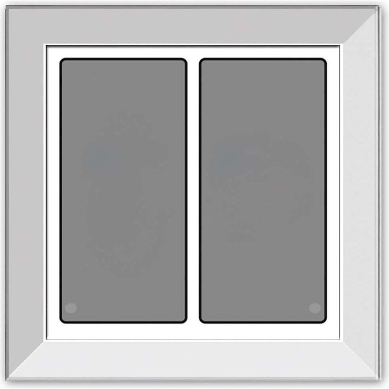 Issendorff - Bussystem-Tastsensor Glas-Tastenfeld rahmenlos LCN - GTS2W weiß m. 2 Tasten − 1 Stück
