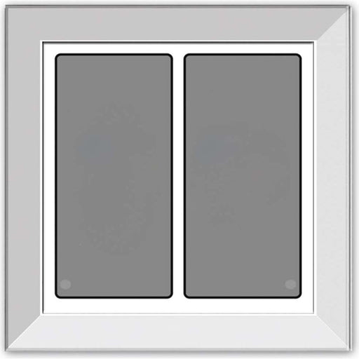 Issendorff - Bussystem-Tastsensor Glas-Tastenfeld rahmenlos LCN - GTS2W weiß m. 2 Tasten − 1 Stück