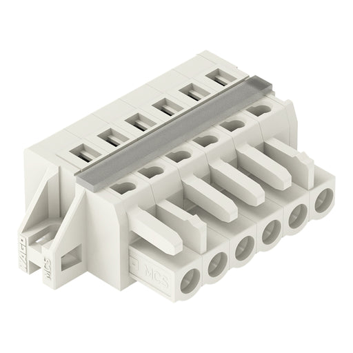 WAGO - Kabelsteckverbinder für Leiterplattensteckverbinder 1-Leiter-Federleiste 721-106/027-000 CAGECLAMP 2,5mm²,lgr − 50 Stück