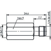 Telegärtner - Koax-Kupplung Adapter FME-SMA (M-F) 100025659 − 5 Stück