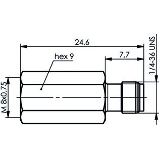 Telegärtner - Koax-Kupplung Adapter FME-SMA (M-F) 100025659 − 5 Stück