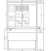 Hensel - Verteilerschrank für Energieversorgung Ladeverteiler Mi EV 11kW 12110 f.12 Ladep. a 11kW