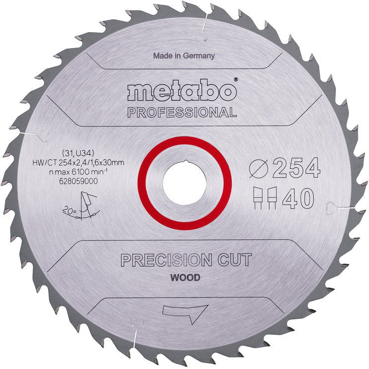 Metabowerke - Kreissägeblatt 628059000 HW/CT 254x30, 40WZ