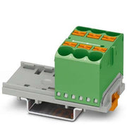Phoenix Contact - Durchgangs-Reihenklemme Verteilerblock PTFIX 6X10/S-NS35 GN − 10 Stück