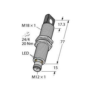 Turck - Ultraschall Taster Ultraschallsensor RU40UM18ESLI8X2H1151 − 1 Stück