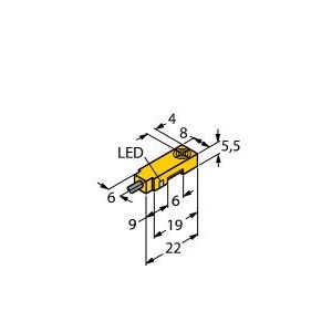 Turck - Induktiver Näherungsschalter Sensor BI2-Q5.5K-AP6X induktiv − 1 Stück
