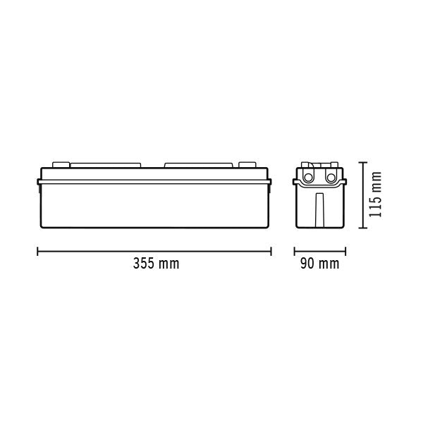 ESYLUX - Sicherheitsleuchte Notleuchte SLAELLED3h14mIRSCSM 14m EKW LED