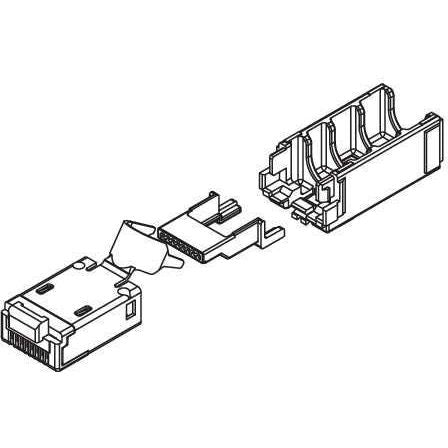 Weidmüller - Modularer Steckverbinder Steckereinsatz RJ45 IE-PI-RJ45-TH Crimp − 10 Stück