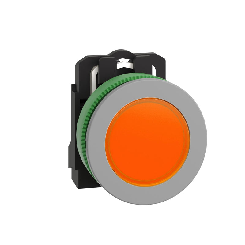 Schneider Electric - Leuchtmelder, Komplettgerät Leuchtmelder XB5FVB5C0 or,30mm,24V,in grau