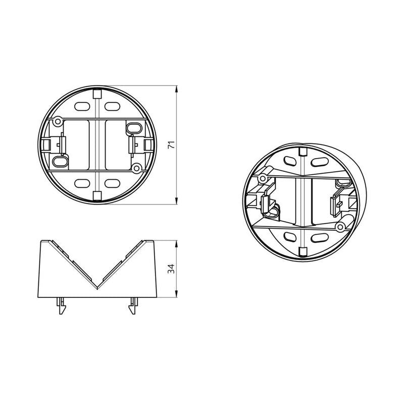BEG Brück Electronic - Zubehör/Ersatzteile für Bewegungsmelder Außen-Ecksockel 97004 weiß