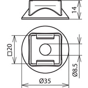 DEHN - Zubehör/Ersatzteile für Erdung und Blitzschutz Kunststoffsockel KS 35 14 B8.5 UVS GR grau