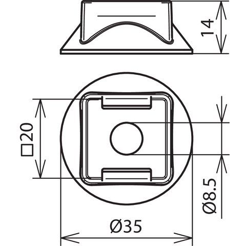 DEHN - Zubehör/Ersatzteile für Erdung und Blitzschutz Kunststoffsockel KS 35 14 B8.5 UVS GR grau
