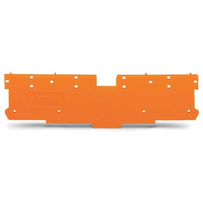 WAGO - Abschluss- und Zwischenplatte für Reihenklemme Abschluss-u.Zwischenplatte 769-302 1,1mm dick,orange − 25 Stück