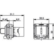 Telegärtner - Modularer Steckverbinder STX V6 Flanschset TypA f-f 100022951 USB-Keystone