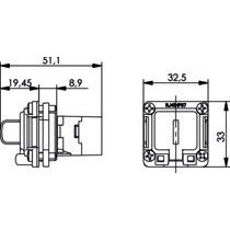 Telegärtner - Modularer Steckverbinder STX V6 Flanschset TypA f-f 100022951 USB-Keystone