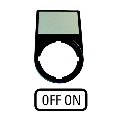 Eaton - Schildträger für Befehlsgeräte Tastenzusatzschildträger M22S-ST-GB10 OFF ON − 10 Stück