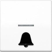 Jung - Abdeckung/Bedienelement für Installationsschalterprogramme Wippe abt.Sym.KLINGEL aws AS 591 K1KO5 WW für beleuchtb.Taster