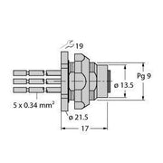 Turck - Zubehör/Ersatzteile für Steuerungen Einbauflansch FKFDW4.54-0.5