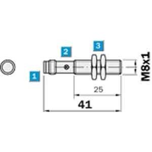 Sick - Induktiver Näherungsschalter Induktiver Näherungssensor IME08-02BPSZT0K IME-Serie