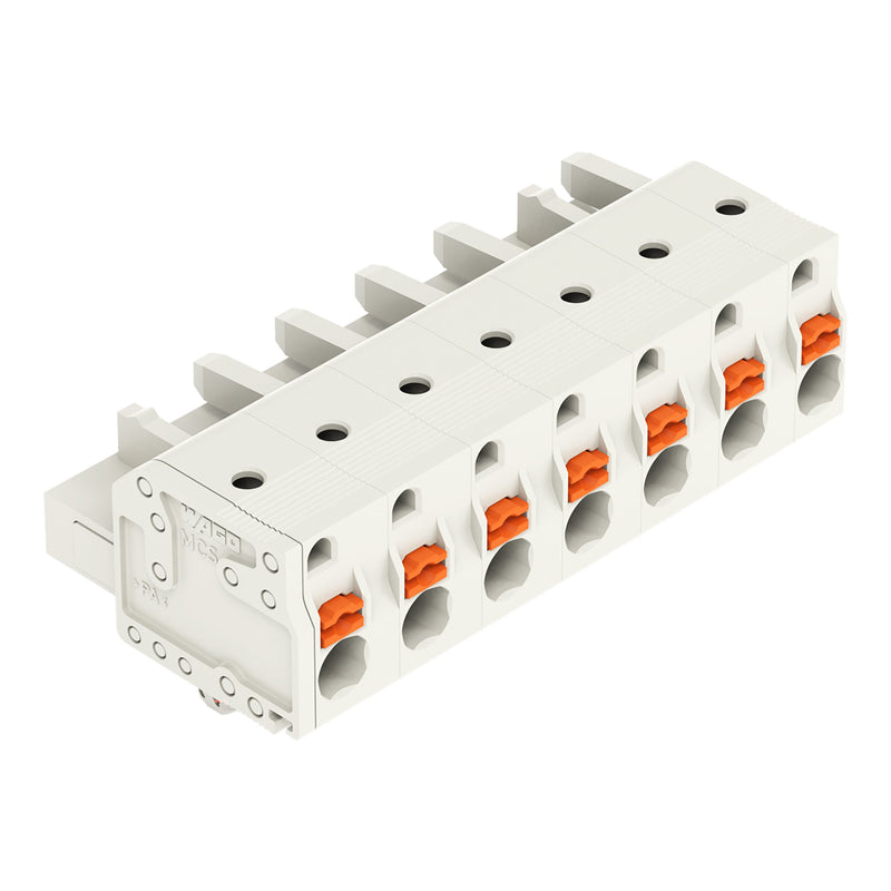 WAGO - Kabelsteckverbinder für Leiterplattensteckverbinder 1-Leiter-Federleiste 2721-207/008-000 Push-inCAGECLAMP,lgr − 50 Stück