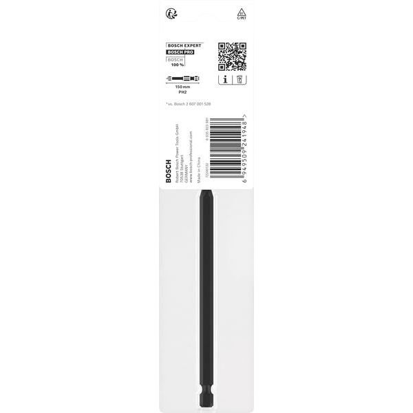 Bosch - Bit PRO Phillips Impact 2608522525 Bit, PH2, 150 mm