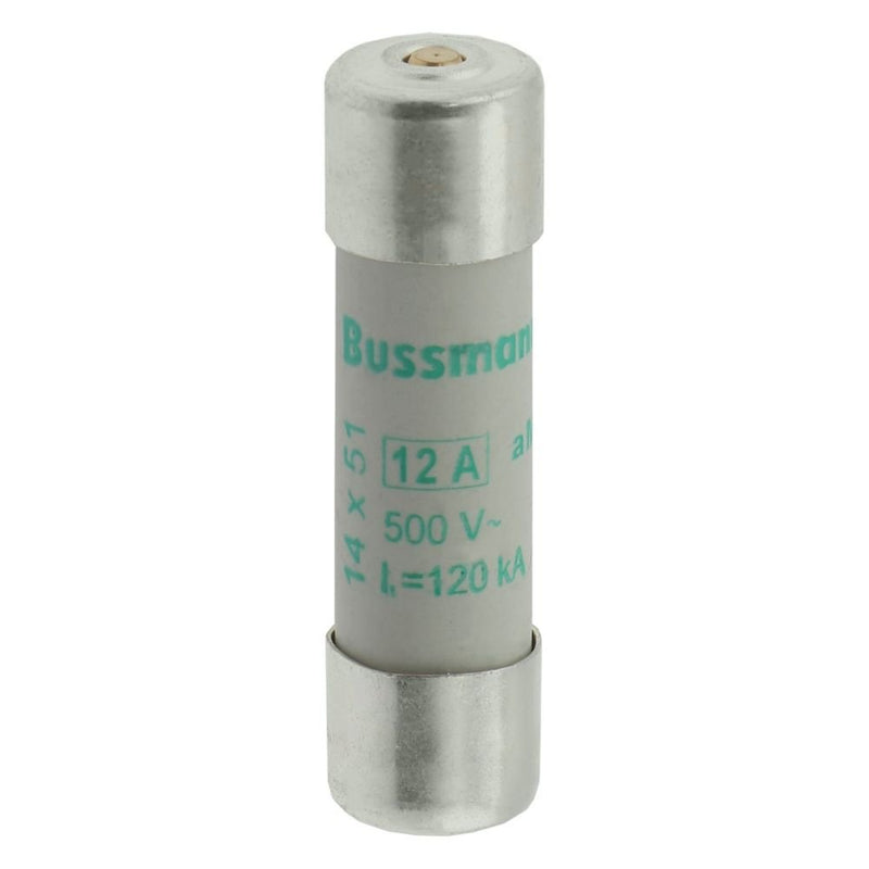 Eaton - Zylindrische Sicherung Sicherungseinsatz Nieders. CYL AM 14,#C14M12S 12A AC 500V 120kA − 10 Stück
