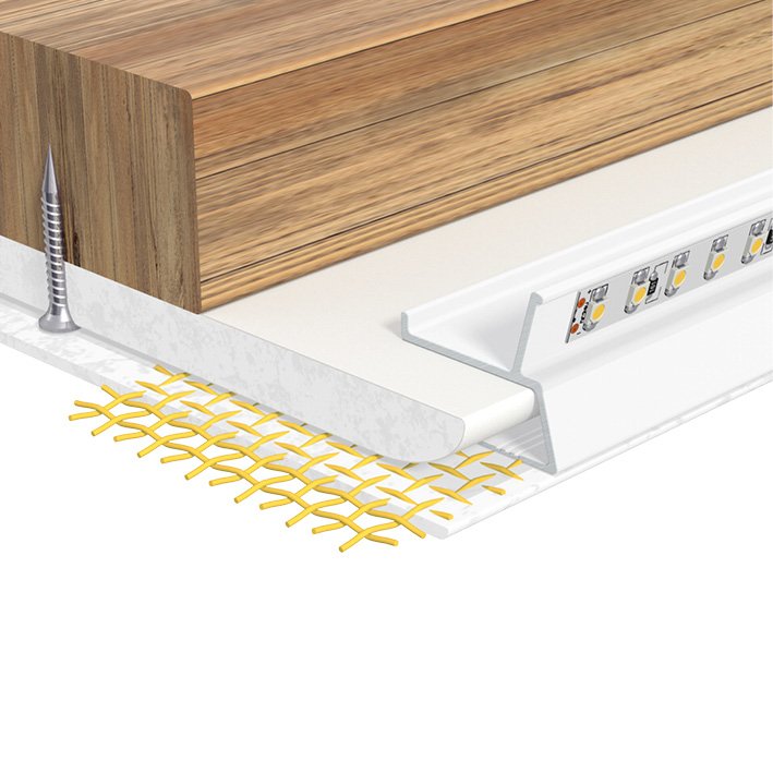 EVN Lichttechnik - Mechanisches Zubehör/Ersatzteile für Leuchten Trockenbauprofil APTBUW300 für LED-Stripes