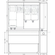 Hensel - Verteilerschrank für Energieversorgung Ladeverteiler Mi EV 140kW 2011 f.2 Abgänge a 140kW