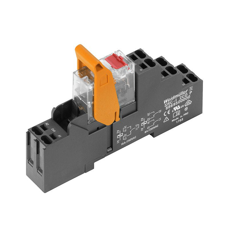 Weidmüller - Schaltrelais Relaiskoppler P m.Prüftast RCIKITP115VAC2COLDPB 115V/6,6mA AC − 10 Stück