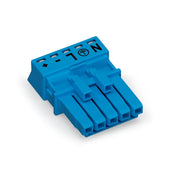 WAGO - Steckverbinder für steckbare Gebäudeinstallation Buchse 5-polig 890-1105 Kod. I,blau − 50 Stück