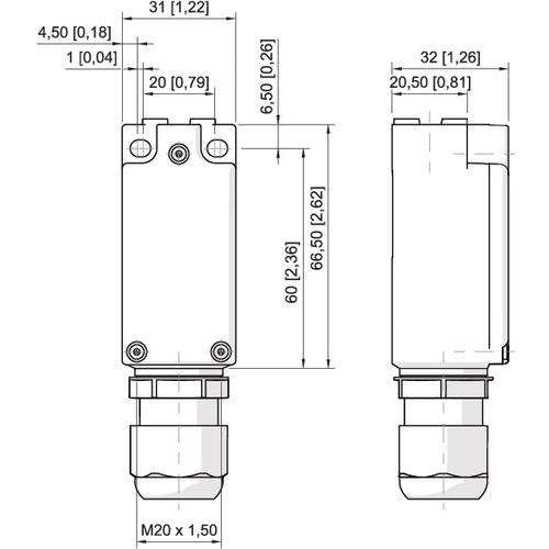 Stahl - Einzelpositionsschalter Betätiger Parallelhebel 8060/2-0-WPH #257056