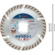 Bosch - Trenn-/Schleifscheibe PRO Multi Material X-Lock 2608615165 Diamanttrennscheibe