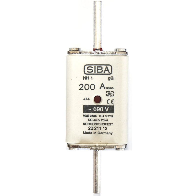 Siba - Messersicherung NH-Sicherungseinsatz 2021013.100 100A NH0 gL/gG 609V − 3 Stück