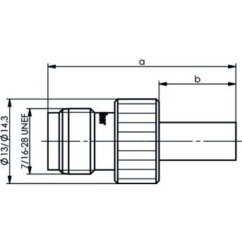 Telegärtner - Koax-Steckverbinder TNC-Kabelbuchse cr 50Ohm 100023787 RG223/U − 5 Stück