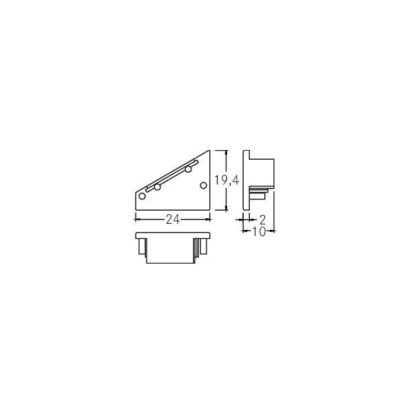 Brumberg Leuchten - Mechanisches Zubehör/Ersatzteile für Leuchten Endstück für Eckprofil 53073260 silber