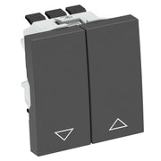 OBO Bettermann - Jalousieschalter/-taster Rolladenschalter RS-BS SWGR1 schwarzgrau