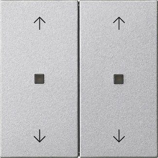 Gira - Abdeckung/Bedienelement für Installationsschalterprogramme Wippe 2-fach 538626 Alu  − 1 Stück
