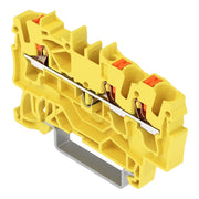 WAGO - Durchgangs-Reihenklemme 3-Leiter-Durchgangsklemme 2202-1306 Drücker,2,5 mm²,ge − 100 Stück