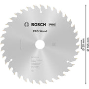 Bosch - Kreissägeblatt PRO Wood Kreissägeblatt, 2608642602 165 x 1,7 x 20 mm