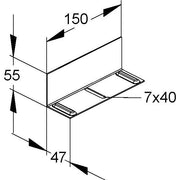 Niedax - Montageplatte für Kabeltragsystem Auflagerverstärkung RAV 60 F − 20 Stück