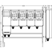 Hensel - Verteilerschrank für Energieversorgung Ladeverteiler Mi EV 140kW 4000 f.4 Abgänge a 140kW