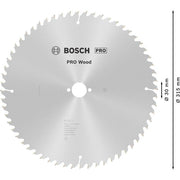 Bosch - Kreissägeblatt PRO Wood Kreissägeblatt, 2608640651 315 x 3,2 x 30 mm