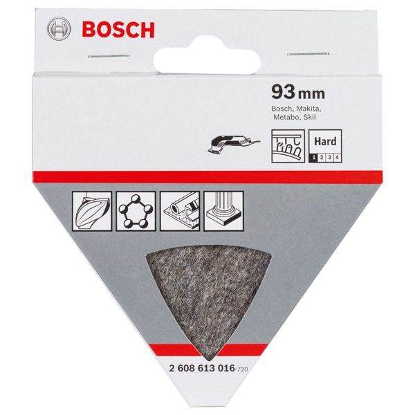 Bosch - Systemzubehör für Schleifen/Polieren (Akku/elektrisch/Druckluft) Polierfilz für 2608613016 Dreieckschleifer und