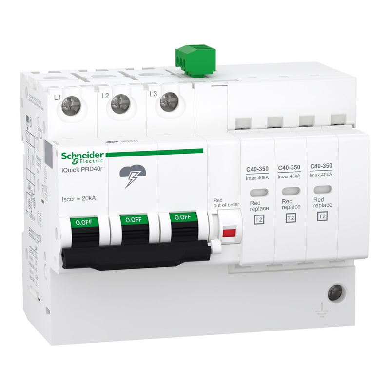 Schneider Electric - Überspannungsableiter für Energietechnik/Stromversorgung Überspannungsableiter Typ2 A9L16293 40R 3P IQUICK PRD