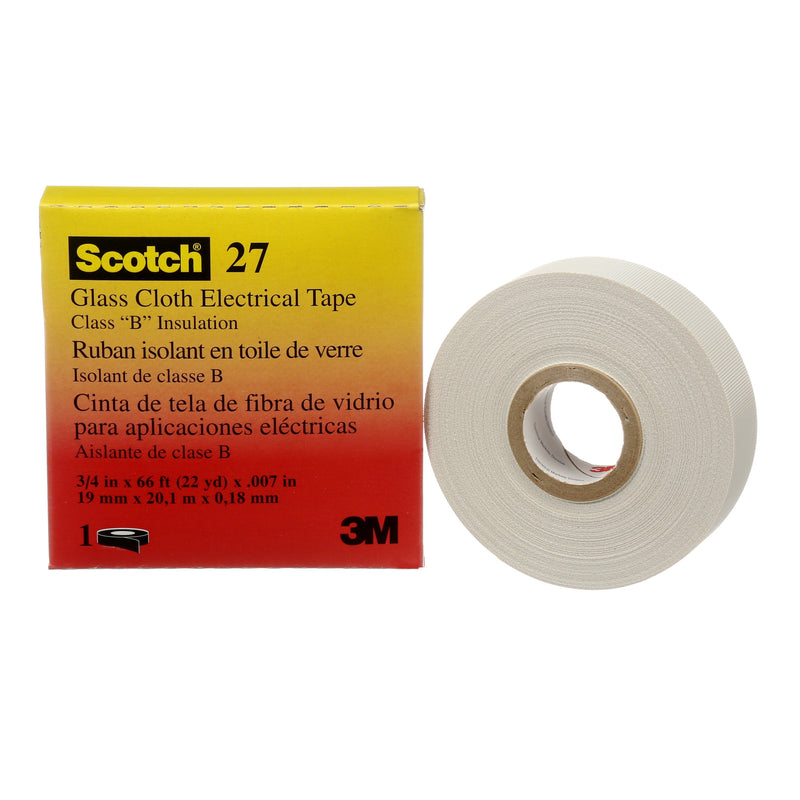3M - Klebeband Glasfaser Gewebeband Scotch 27 19x20 19mm x 20m, weiß