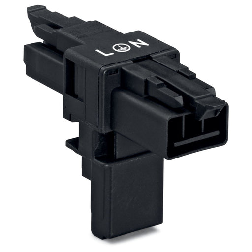 WAGO - Kompaktverteiler für steckbare Gebäudeinstallation T-Verteiler 3-polig 890-606 Kod. A,schwarz − 25 Stück