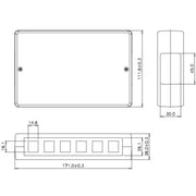EFB-Elektronik - Kommunikationsanschlussdose Kupfer Industrie Keystone Verteilerbox ET-25174.1 Aufputz 6/12 Port