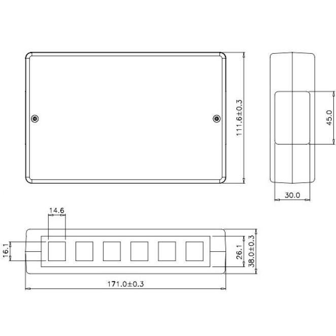 EFB-Elektronik - Kommunikationsanschlussdose Kupfer Industrie Keystone Verteilerbox ET-25174.1 Aufputz 6/12 Port