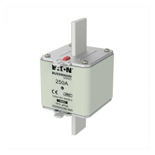 Eaton - Messersicherung Sicherungseinsatz Nieders. 250NHG3B-690 250A AC 690V 120kA − 3 Stück
