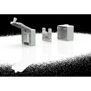 Metz Connect - Kommunikationsanschlussdose Kupfer IP44 Modul-AP-Geh. 1309470003KI grau für Keystone − 1 Stück